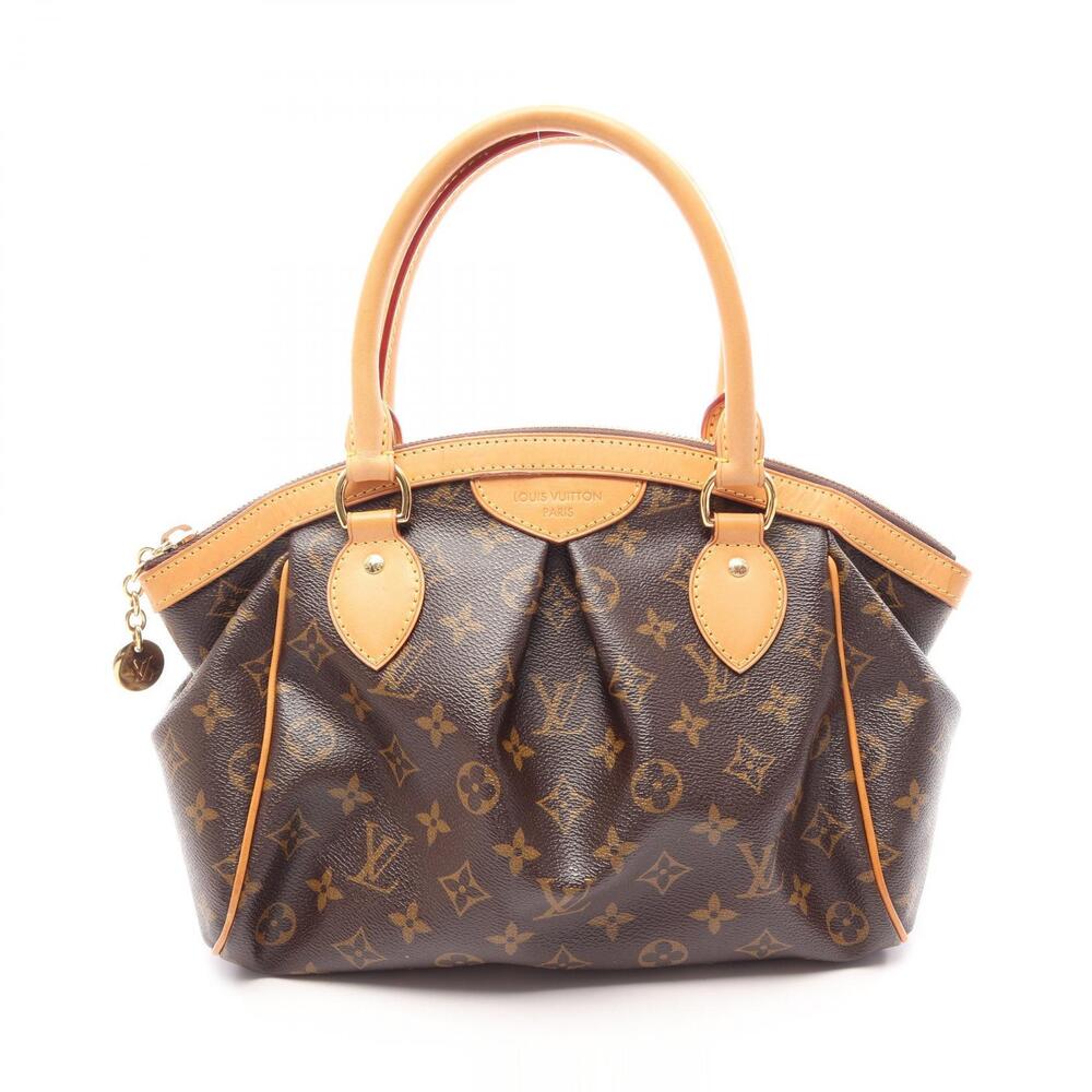Louis Vuitton Tivoli Top Handle Bag Canvas Leather Monogram Brown